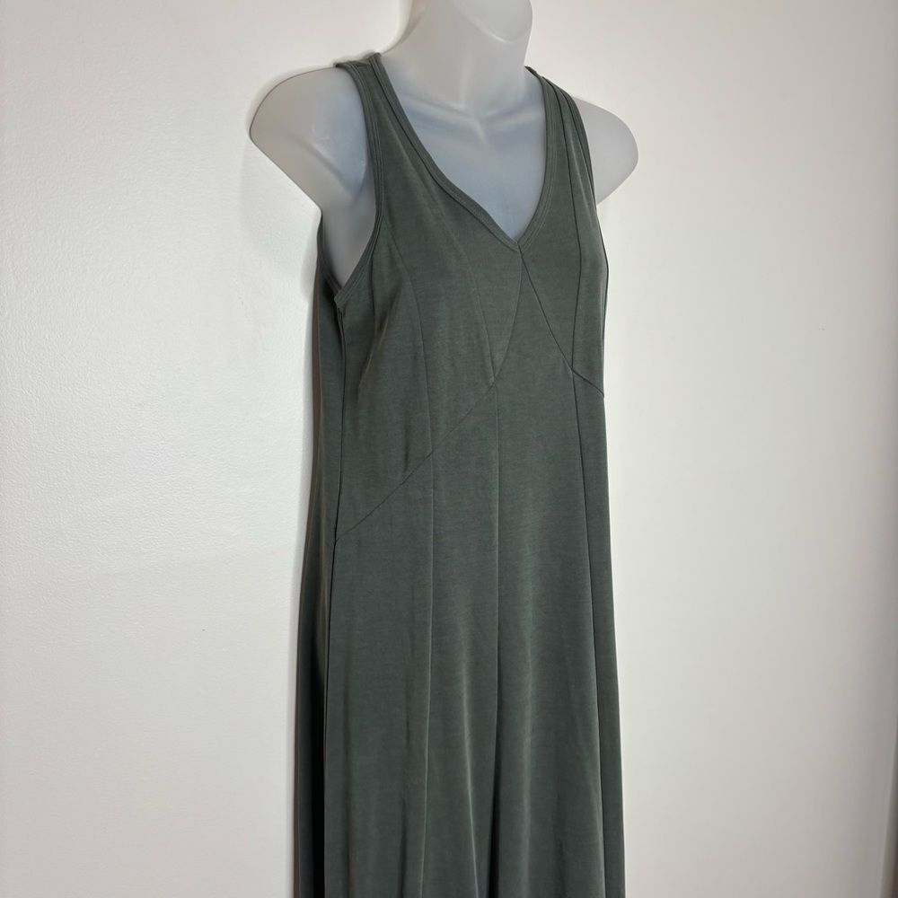 Lou & Grey Long Green Maxi Dress Bodice detail new with tags NWT XS Sleeveless - Picture 2 of 6